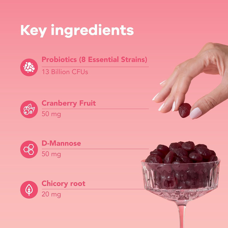 Healthy V. Probiotics For Women & Prebiotics, Cranberry & D-Manose Digestion, Vaginal & pH Balance