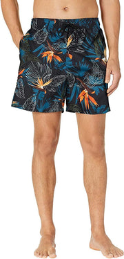 mens Pismo Swim Trunks (Regular & Extended Sizes) Swim Trunks - Paradise Black
