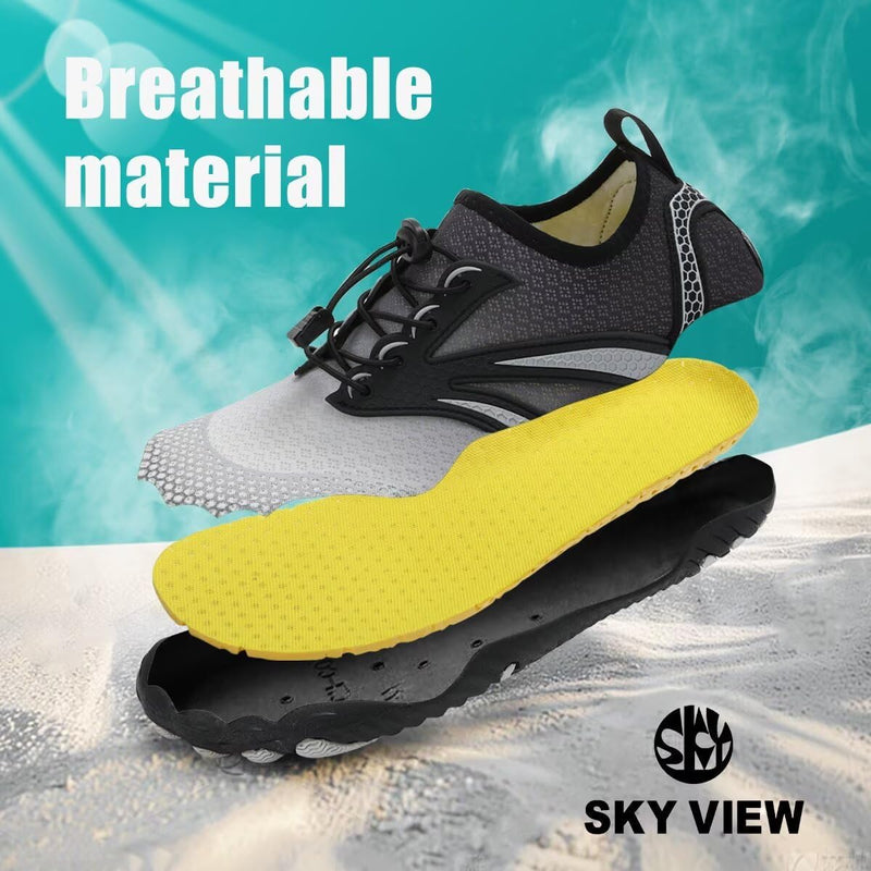 SKY VIEW Water Shoes for Men Women River Shoes Adult Swim Beach Lake Pool Aqua Socks Barefoot Quick Dry for Hiking Surfing Kayaking Cruise Ship Essentials