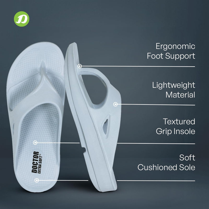 DOCTOR EXTRA SOFT Women's Classic Ultra Soft Flip Flops/Slippers with Cushion FootBed for Adult | Comfortable & Light Weight| Stylish & Anti-Skid| Waterproof & Everyday Slip-on for Ladies/Girls D-510