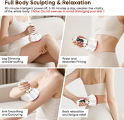 Body Sculpting Machine Lymphatic Drainage Massager & Anti Cellulite Massage Tool,with Microcurrent, Light Heat & Vibration for Legs, Arms & Belly, Body,Helps Reduce Cellulite