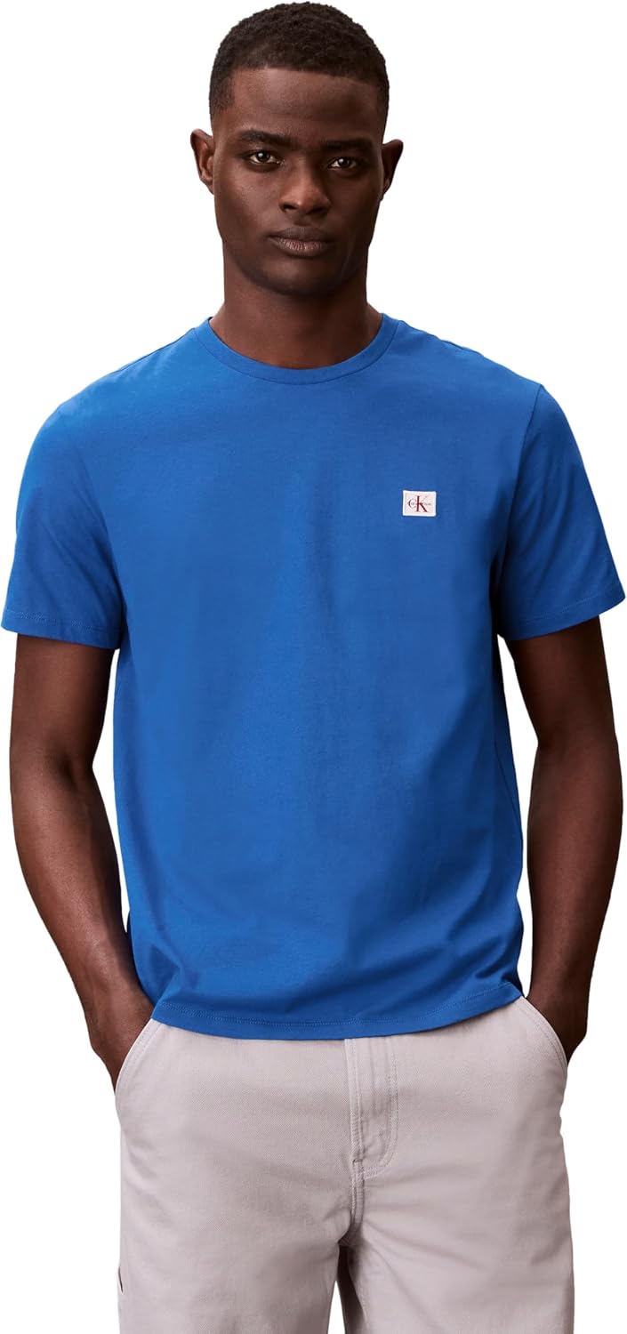 Mens SS BADGE 30S JERSEY Tees - Classic Blue