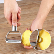 DELFINO Peeler Stainless Steel Cutter Slicer for Carrot Potato Melon Gadget Vegetable Fruit Steel Peeler Double Sided Blade Multi-functional Vegetable Cutter and Fruit Slicer Dual Blade for Kitchen