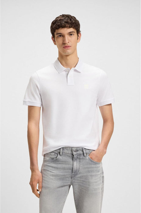 BOSS Men's Passenger Slim Fit Stretch Cotton Polo Shirt with Logo Patch