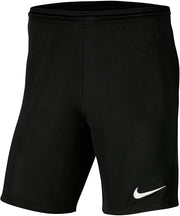 Unisex Kids Y NK DRY PARK III SHORT NB K Sport Shorts - BLACK/WHITE