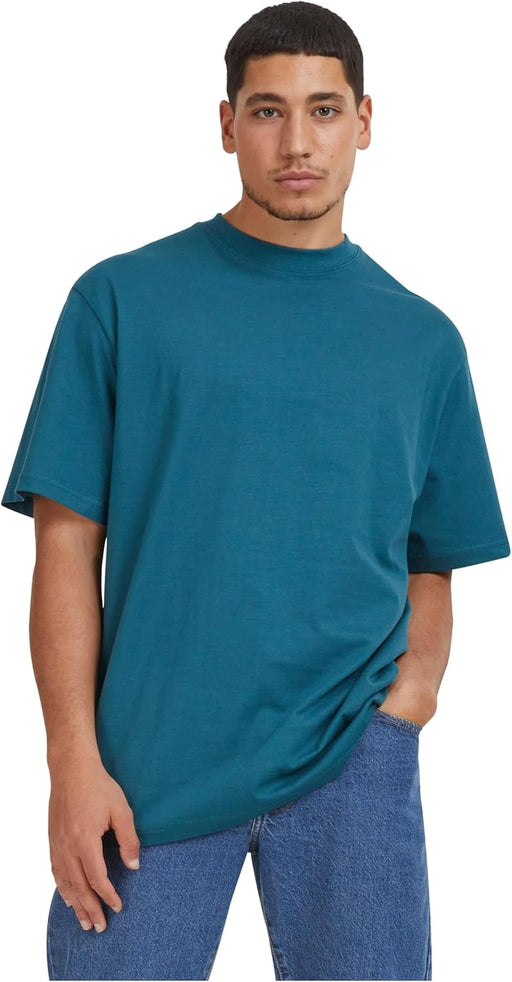 mens Tall Tee Oversized T-Shirt Oversized Short Sleeves T-Shirt with Dropped Shoulders, 100% Jersey Cotton (pack of 1) - Teal