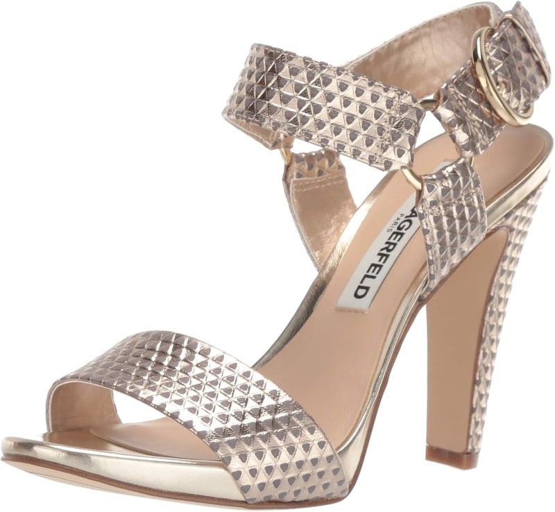 Paris Women's Cieone Heeled Sandal - Gold Triangle Metallic