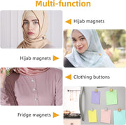 BBYY 5 Pcs Hijab Magnetic Pins With Strongest Commercial Strength, Magnets Hijab Pins Buttons No Snag Magnets Hijab for Women Multi-use Colorful Scarf Round Magnets Hijab