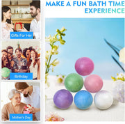 SKY-TOUCH Bath Bombs Gift 6 Pack, Large Organic & Natural Essential Oil Handmade Set Moisturize Dry Skin