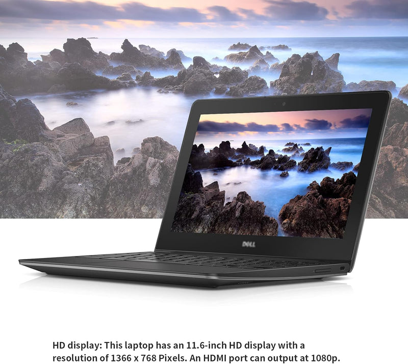 Dell (Refurbished) Chromebook 11 CB1C13 Laptop Intel Celeron 2955U Processor 11.6-inch 4GB RAM 16GB PC Notebook OS Charger