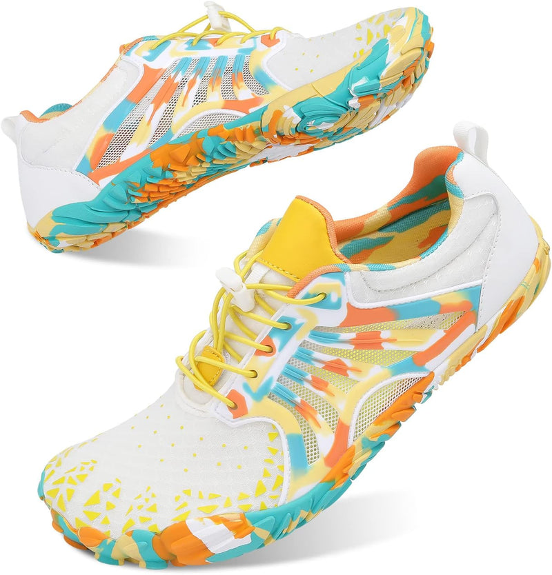 L-RUN Men Women Water Athletics Shoes Quick Dry Barefoot Wide Toe Aqua Beach Shoes for Swimming Surfing
