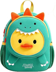Cute Toddler Backpack Toddler Bag Schoolbag Animal 3D Cartoon Mini Travel Bag for Baby Girl Boy 2-8 Years Small Kids Daypack - Dinosaur duck