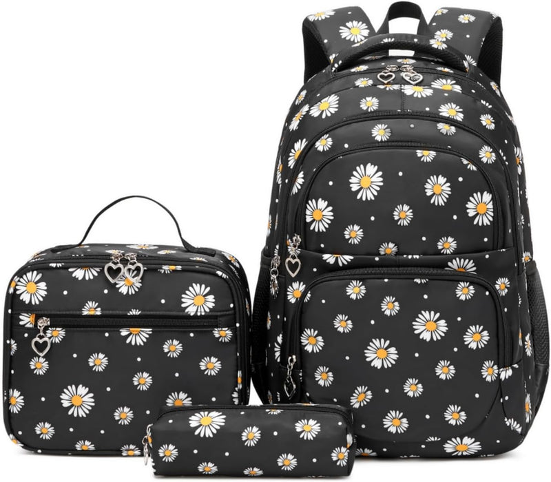 Armbq Girls Backpack Kids School Bookbag Set for Teen Girls Elementary Students Casual Back Pack with Lunch Box