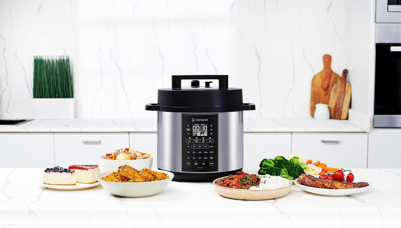 Nutricook Smart Pot 2 Rice Cooker, Steamer, Sauté Pot, Yogurt Maker & More,9 In 1 Electric Pressure Cooker, Slow Cooker,6 Liters, 12 Smart Programs With New Smart Lid