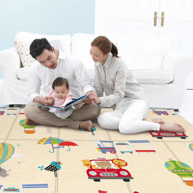 Baby Play Mat New Version Crawling Playmat Foam Foldable Reversible Waterproof Non-Toxic and Portable 180x200x1cm