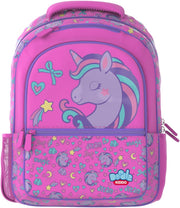 15 Inch School Bag for Boys & Girls - Lightweight & Durable Kids Backpack with Adjustable Straps - Toddler Kids Bookbag, Ideal for Primary School, Picnic, Travel - Unicorn Pink