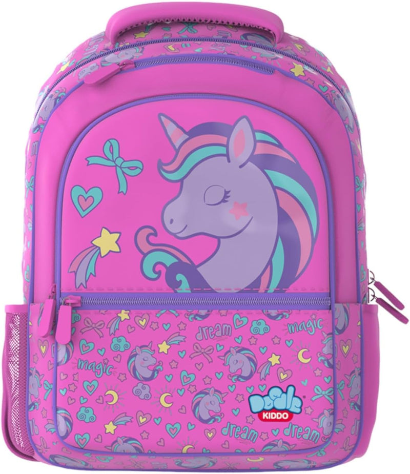 15 Inch School Bag for Boys & Girls - Lightweight & Durable Kids Backpack with Adjustable Straps - Toddler Kids Bookbag, Ideal for Primary School, Picnic, Travel - Unicorn Pink