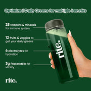 Daily Greens Drink Mix (New Recipe) I 40 Advanced Greens, Superfoods and Electrolytes, Vegan & Gluten Free, No Added Sugar, Advanced Natural Formula, Lemon flavor (Pack of 15)