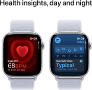 Apple Watch Series 10 GPS + Cellular 46 mm Smartwatch with Jet Black Aluminium Case with Ink Sport Loop - One Size. Fitness Tracker, ECG App, Always-On Retina Display, Carbon Neutral
