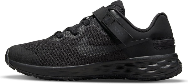 Nike Revolution 6 Flyease Unisex Kids Gymnastics Shoes - BLACK/BLACK-DK SMOKE GREY