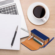 Phantasy Nappa Leather Case for IQOS 3 / IQOS 3 Duo / IQOS2.4 / IQOS2.4 Plus, Canvas and PU Leather Case, IQOS Organizer, Cigarette Cover/Pouch for IQOS (Dark Blue)