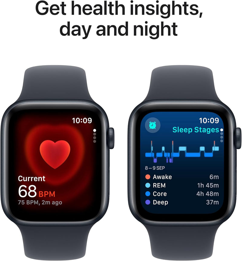 Apple Watch SE (2nd Gen) GPS 40mm Smartwatch with Starlight Aluminium Case with Starlight Sport Band - S/M. Fitness and Sleep Trackers, Crash Detection, Heart Rate Monitor, Retina Display