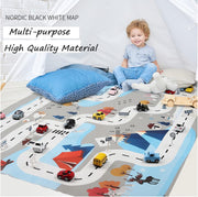 Play Mat, Kids Traffic Mat, Floor Playing Rug Mat, Tummy Time Floor Mat for Home Bedroom Living Room, Folding Water Proof Reversible Soft, Toddler Mat, Easy Clean, Outdoor Picnic Mat (130X100cm)