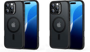 ESR for iPhone 15 Pro Max Case, Compatible with MagSafe, Military-Grade Protection, Yellowing Resistant, Scratch-Resistant Back, Magnetic Phone Cover for iPhone 15 Pro Max, Classic Series, Clear - iPhone 16 Pro Max (Pack of 2) A-Frosted Black