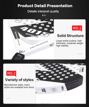 Paddle Tennis Racket Carbon Fiber Pop Paddle Tennis Racquets Professional Beach Padel Racket with Cover Bag - White