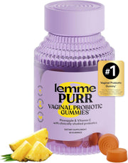 Purr l Probiotic Gummies for Women - Balanced pH, Healthy Odor, Yeast Balance & Flora Support + Vitamin C for Immune Health - Tasty Pineapple (60 Count) - 60 Count (Pack of 1)