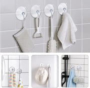 IBAMA 60mm Large Suction Cup Hooks Strong Clear PVC Cup with Metal Hooks Removable, Waterproof, and Oil Proof Ideal for Kitchen Bathroom Shower Wall Window Glass Door(24 Pack)