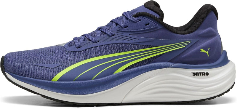Electrify Nitro 4 mens Road Running Shoe - Blue Crystal Yellow Alert