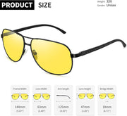 Joopin Rectangular Polarized Aviaion Sunglasses for Men Retro Military Shades Driving UV Protection