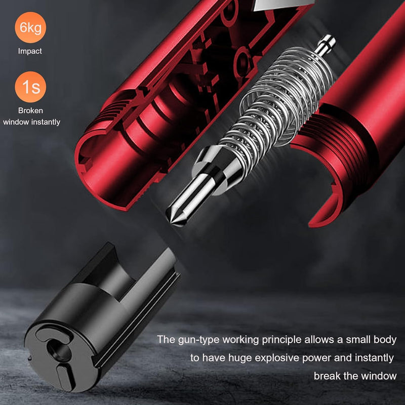 TimelessGrace 2 Pack Car Safety Hammer, Emergency Escape Tool One Second Window Breaker, Cutter Car Glass Breaker Life-Saving Emergency Artifact (Black)
