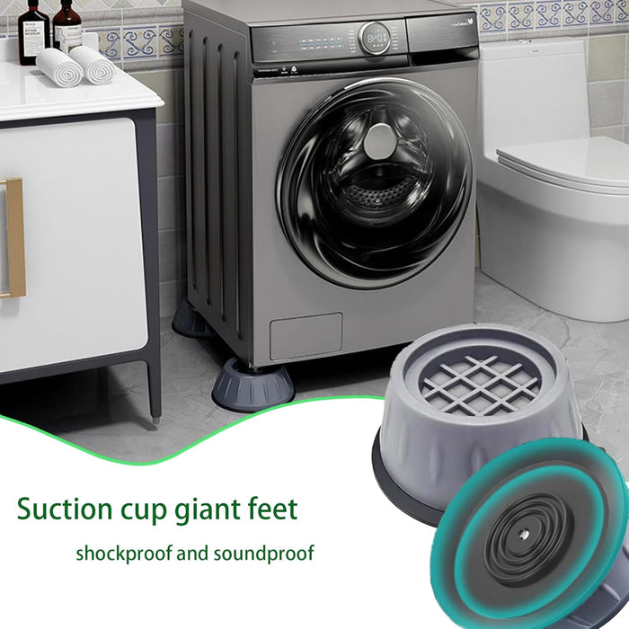 4 Pcs Anti Vibration Pads for Washing Machine, Anti Vibration Washing Machine Support with Shock and Noise Cancelling,Washing Machine Feet Pad Protects Pedestals for Washer and Dryer Machine