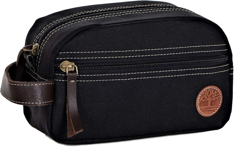 Men's Travel Kit Toiletry Bag Organizer, Canvas Travel Kit - black