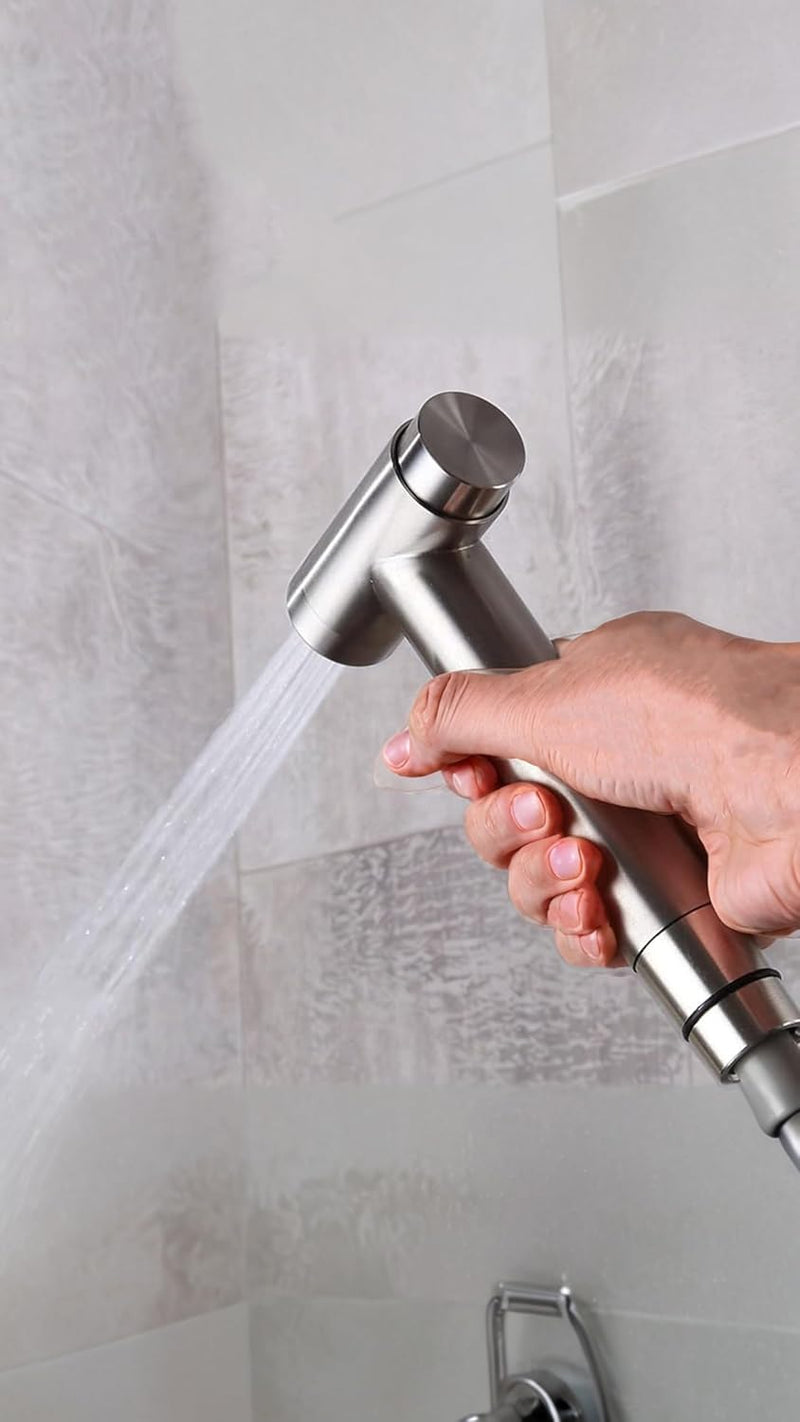 Sweet seven Stainless Steel Bidet Sprayer Head - Hand Held Bathroom Shower Faucet for Toilet Cleaning, Spray Taps