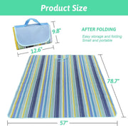 SKY-TOUCH Foldable Picnic Blanket Waterproof Beach Blanket Waterproof Picnic Blanket Portable Picnic Mat Portable Beach Mat For Outdoor Camping Family Outdoor Park Garden 200150cm
