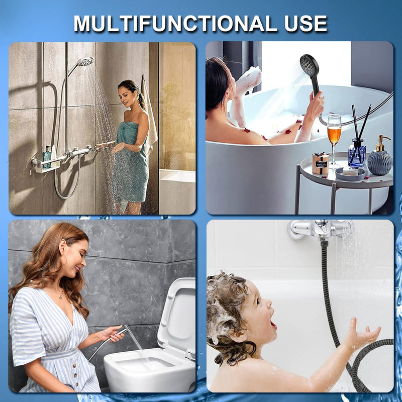 Pugrwei 【New Version】Handheld Bidet Sprayer for Toilet, Premium Stainless Steel Bathroom Bidet Sprayer Set, (Stainless Steel) (Brushed) (Control Value)