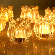 MAKINGTEC Clear Tealight Candle Holder Set of 12, Clear Glass Tealight Candle Holders for Wedding Party, Tea Light Candles Holder Bulk for Centerpiece Thanksgiving Christmas Party (2 X1.4, Clear)