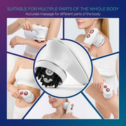 VOYOR Handheld Massager Cordless Deep Tissue Cellulite Massager for Face, Arm, Hand, Neck, Foot and Body, Silicone Face Brush, 3 Multi-Functional Heads, IPX7 Waterproof & Rechargeable VRMM1-NEW