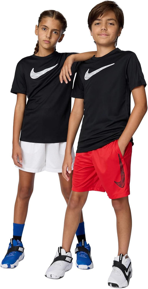 Unisex Kids Dri-FIT Trophy 23 Short Sleeve Graphics Dri-FIT Older Kids' Short Sleeve Top (pack of 1) - BLACKBLACKWHITE