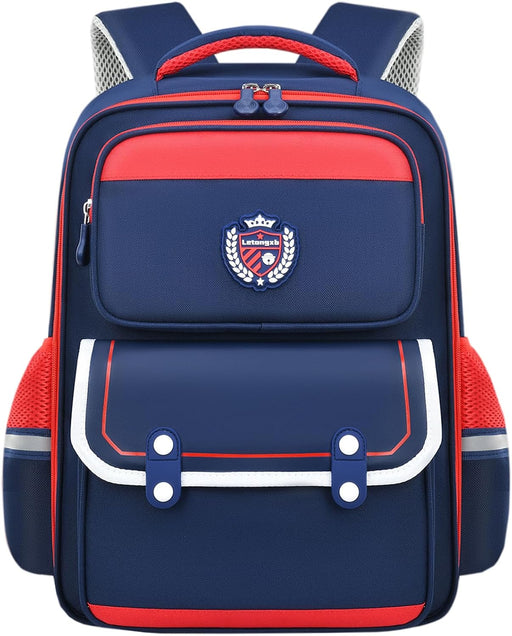 Kids Backpack for Boys Girls Teens Elementary Kids Bookbag Elementary School Bags Simple Modern Large Toddler Kindergarten Bookbags Lightweight Waterproof Bag for Child - Red