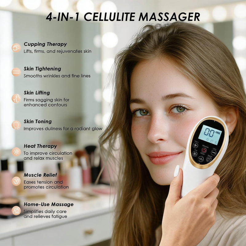 Angju 4-in-1 Body Sculpting Machine - Professional Cellulite Massage Tool with Lymphatic Drainage & Skin Tightening, Body Sculptor for Back, Abdomen, Waist, Arms, Legs and Buttocks