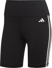 Womens Training Essentials 3-Stripes High-Waisted Short Leggings Tights (pack of 1) - BLACK