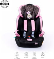 Disney Minnie Mouse Baby/Kids 3-in-1 Car Seat + Booster Seat - Adjustable Backrest - Extra Protection - Suitable from 9 months to 12 years (Group 1/2/3), Upto 36kg (Official Disney Product)