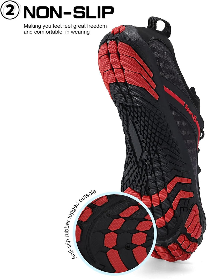 TcIFE Water Shoes for Men Women, Beach Shoes Summer Outdoor Footwear, Barefoot Socks, Quick Dry, for Beach, Swim, Pool, Surf, Boat, with Drain Holes
