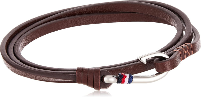 Metal Stainless Steel Bracelet With Heart Shaped Pendant For Women - Brown