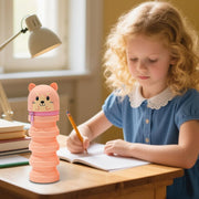 Silicone Pencil Case For Kids, Standing Pencil holder, Cartoon Foldable Pen Case, Retractable Storage Organizer for kids students Home Dorm School Classroom Teens