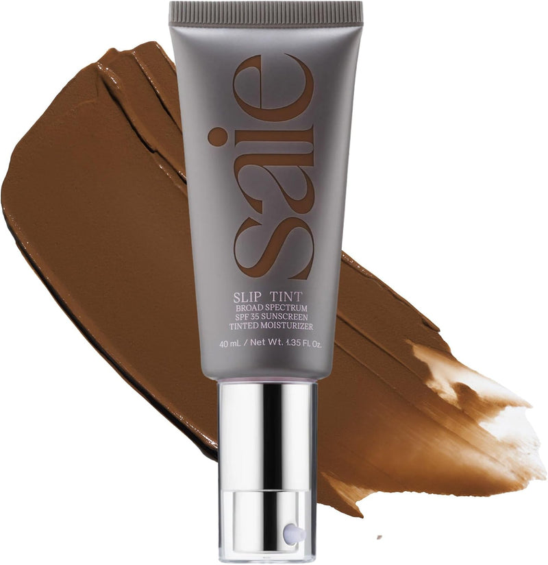 Slip Tint SPF 35 Tinted Moisturizer - Light Coverage Moisturizer + Broad Spectrum Zinc Oxide Sunscreen with Hydrating Hyaluronic Acid - Shade Four (1.35 oz) - Shade 10 - Rich, Neutral